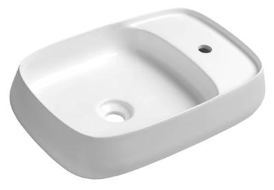 Waskom Sapho Aventin Rechthoek 60x40x15 cm Keramiek Wit (incl waste) - thumbnail