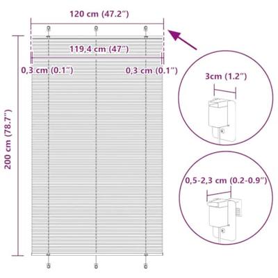Pliss rolgordijn 120x200cm stofbreedte 119,4cm petrol groen