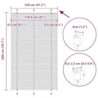 Pliss rolgordijn 120x200 cm stofbreedte 119,4 cm polyester - thumbnail