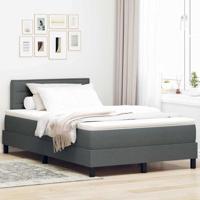 Boxspring bed met matras Donkergrijs 120 x 190 cm Stof - thumbnail