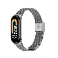 By Qubix - Milanese bandje - Space grey - Compatible met Xiaomi Smart Band 8 & 9 - Compatible Xiaomi bandje - thumbnail