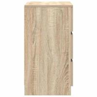 Nachtkastjes met 3 lades 2 st 39x35x65 cm Sonoma eikenkleurig - thumbnail