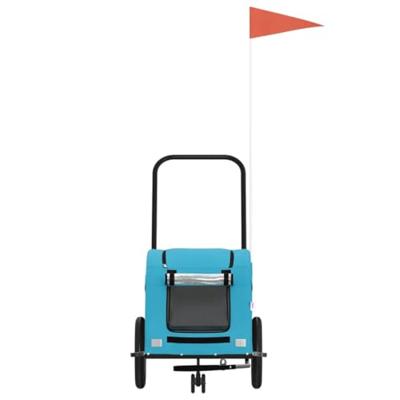Hondenfietstrailer oxford stof en ijzer blauw - thumbnail