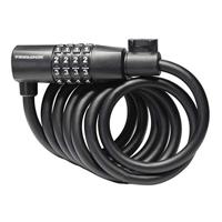 Trelock sk108 spiraalkabelslot code 180/8mm zwart - thumbnail