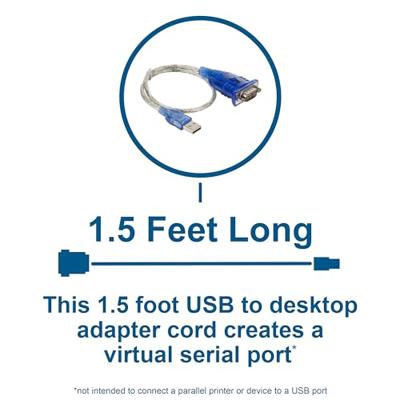 C2G /Kabels naar Go 26886 1ft USB naar DB9 Seriële RS232 Adapter Kabel