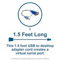 C2G /Kabels naar Go 26886 1ft USB naar DB9 Seriële RS232 Adapter Kabel - thumbnail