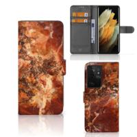 Samsung Galaxy S21 Ultra | Bookcase | Marmer Bruin - thumbnail