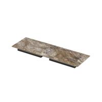 INK Post Wastafel keramische slab envelop bak dubbel zonder kraangaten 140x45x1 Earth glossy - thumbnail