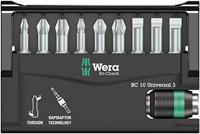 Wera 8600-9/TZ Rapidaptor 05073410001 Bitset 10-delig Plat, Kruiskop Phillips, Kruiskop Pozidriv - thumbnail