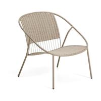 Kave Home Atrani loungestoel Taupe - thumbnail