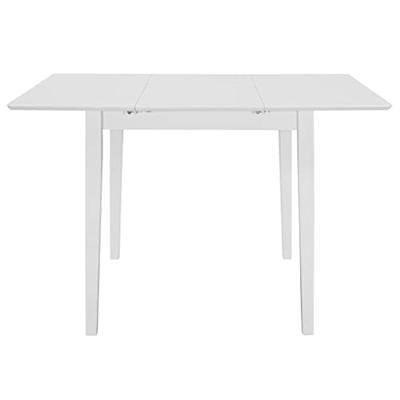 vidaXL Eettafel verlengbaar (80-120)x80x74 cm MDF wit