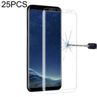 25 stuks volledig scherm gehard glas screen protector voor Galaxy S8/G9500 (transparant)