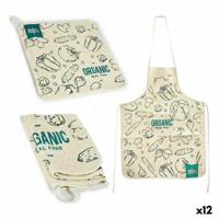 Keukenset Kinvara Organic Blauw Wit Polyester 2 Onderdelen - thumbnail
