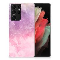 Smartphone hoesje Samsung Galaxy S21 Ultra Pink Purple Paint - thumbnail