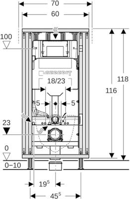 GeberitGISmodule wandclosetH120 B60cm Sigma res12cm hoek 442.029.00.6 - thumbnail