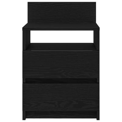 Nachtkastjes 2 st met 2 lades 40x33x60 cm zwart