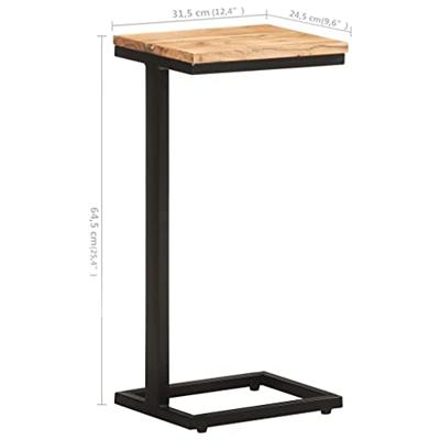 VidaXL Bijzettafels 2 st 31,5x24,5x64,5 cm massief acaciahout