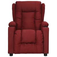 Fauteuil verstelbaar stof wijnrood - thumbnail