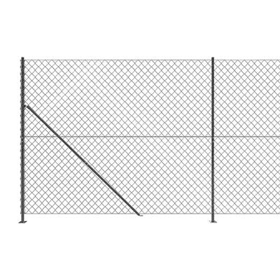 Gaashek met flens 1,6x10 m antracietkleurig - thumbnail