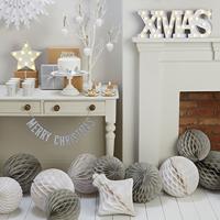 Houten Glitter Slinger Merry Christmas (70cm) - thumbnail
