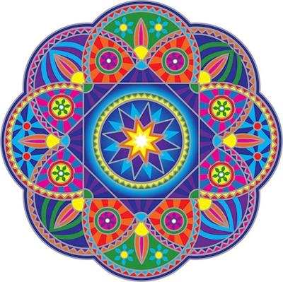 Raamsticker Zonnestraal Mandala Raamsticker Zonnestraal Mandala