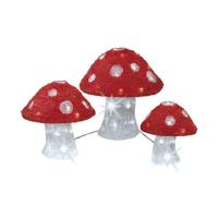 Paddenstoelen koel wit 3 stuks - thumbnail