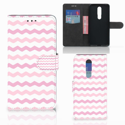 Nokia 3.1 Plus Telefoon Hoesje Waves Roze Nokia 3.1 Plus Telefoon Hoesje Waves Roze