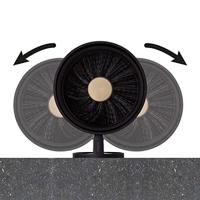 Toiletborstel Met Houder Tiger Tune Mat Zwart met Goud - thumbnail