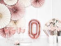 Folieballon O Rose Goud 35 cm - thumbnail