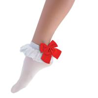 Tiroler Enkelsokjes Met Rode Strik - thumbnail
