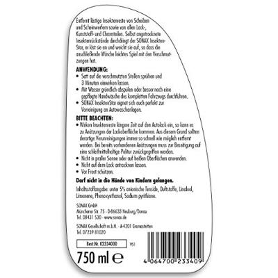 SONAX insectenverwijderaar "insektenstar insect star 750ml