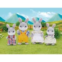 Set Poppen Sylvanian Families Family Gray Rabbit - thumbnail
