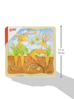 Goki houten lagenpuzzel moestuin, 53st.