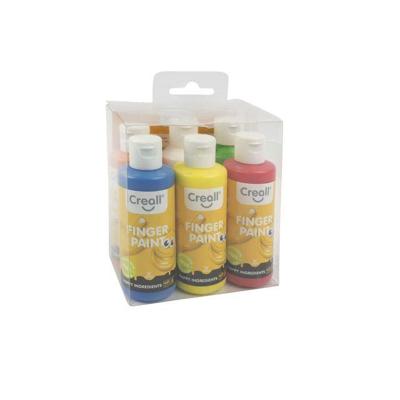 Vingerverf Creall Happy Ingredients 6 kleuren à 80ml Vingerverf Creall Happy Ingredients 6 kleuren à 80ml