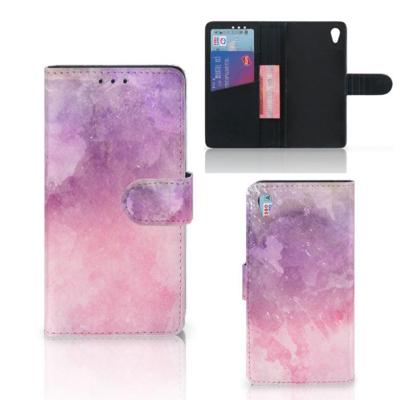 Hoesje Sony Xperia Z3 Pink Purple Paint Hoesje Sony Xperia Z3 Pink Purple Paint