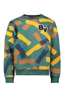 B.Nosy winter sweater jongens - groen - Scott - print