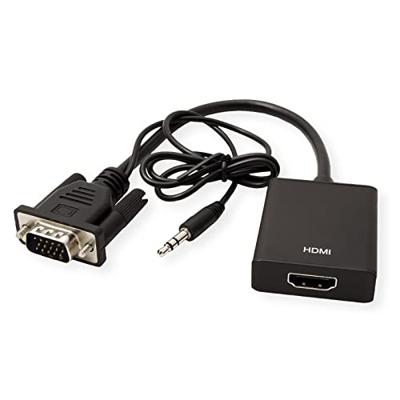 VALUE kabeladapter, VGA + audio naar HDMI, 0,15 m VALUE kabeladapter, VGA + audio naar HDMI, 0,15 m