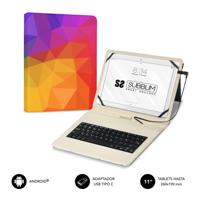 Bluetooth toetsenbord met tablethouder Subblim SUBKT1-USB053 Qwerty Spaans Multicolour Spaans - thumbnail
