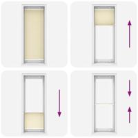 Pliss rolgordijn 70x200 cm stofbreedte 69,4 cm polyester crme - thumbnail