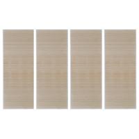 Tapijten 4 st rechthoekig 120x180 cm bamboe natuurlijk - thumbnail
