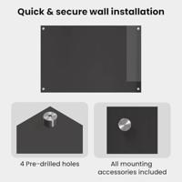 VidaXL Keuken spatscherm 2 pcs donkergrijs 90 x 60 cm gehard glas - thumbnail