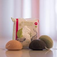 Natural konjac sponge - black bamboo - thumbnail