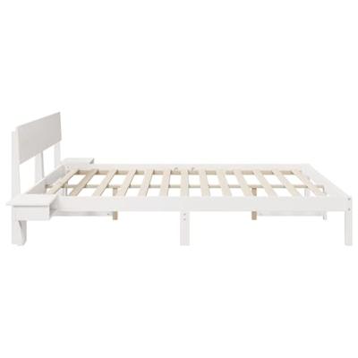 Bedframe met nachttafels Wit 180 x 200 cm Massief grenenhout