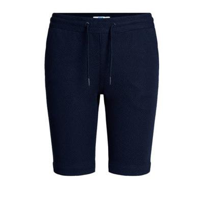 WE Fashion slim fit short met textuur donkerblauw WE Fashion slim fit short met textuur donkerblauw