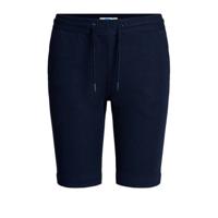 WE Fashion slim fit short met textuur donkerblauw - thumbnail