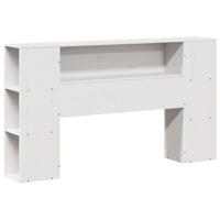 Bed met boekenkast zonder matras grenenhout wit 135x190 cm - thumbnail