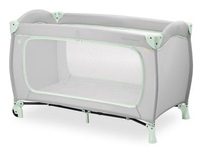 Reiswieg - HAUCK - SLEEP N PLAY GO PLUS - 60 x 120 cm - Vanaf de geboorte - Opvouwbaar - Wielen - Dusty Mint