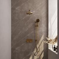 Gold Edition thermostatische inbouw regendouche SET 67 met 20 cm douchekop en handdouche - thumbnail