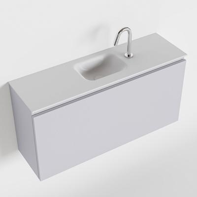 MONDIAZ OLAN 100cm toiletmeubel cale. LEX wastafel talc midden 1 kraangat MONDIAZ OLAN 100cm toiletmeubel cale. LEX wastafel talc midden 1 kraangat