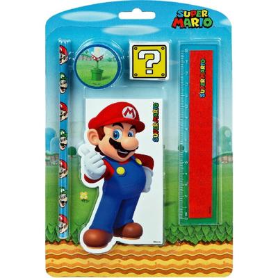 Super Mario stationery set, 5dlg.